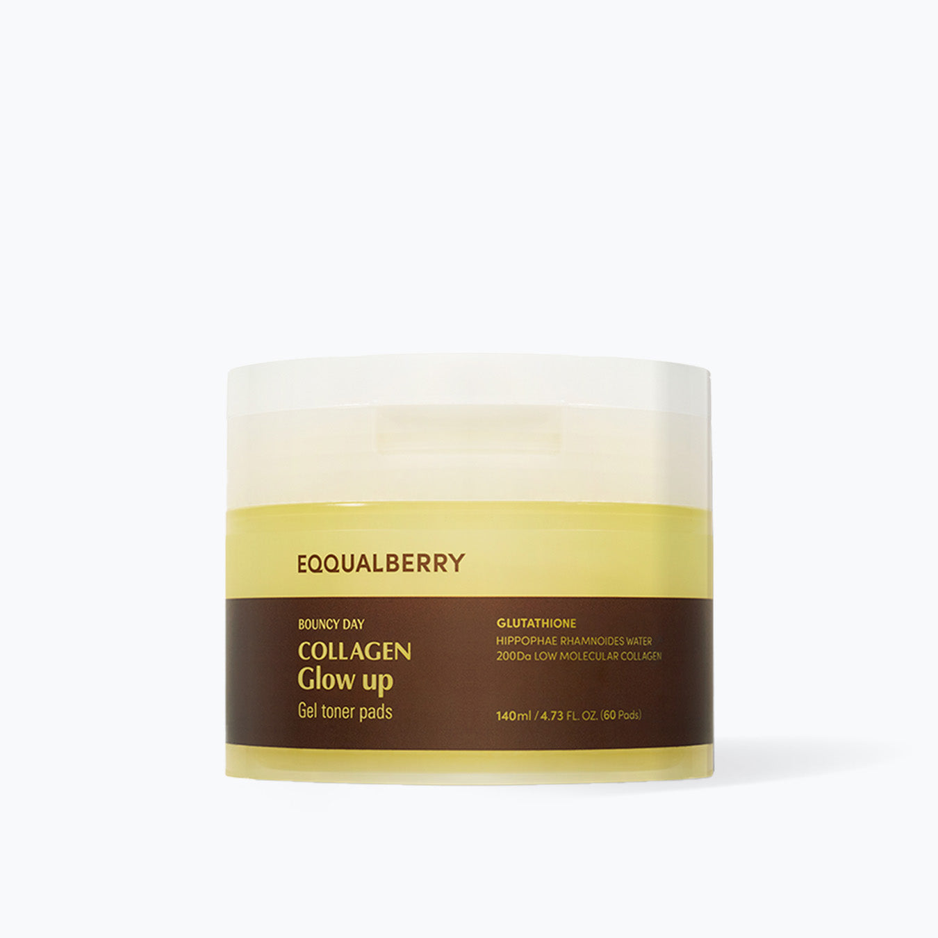 EQQUALBERRY Collagen Glow Up Gel Toner Pads 60s