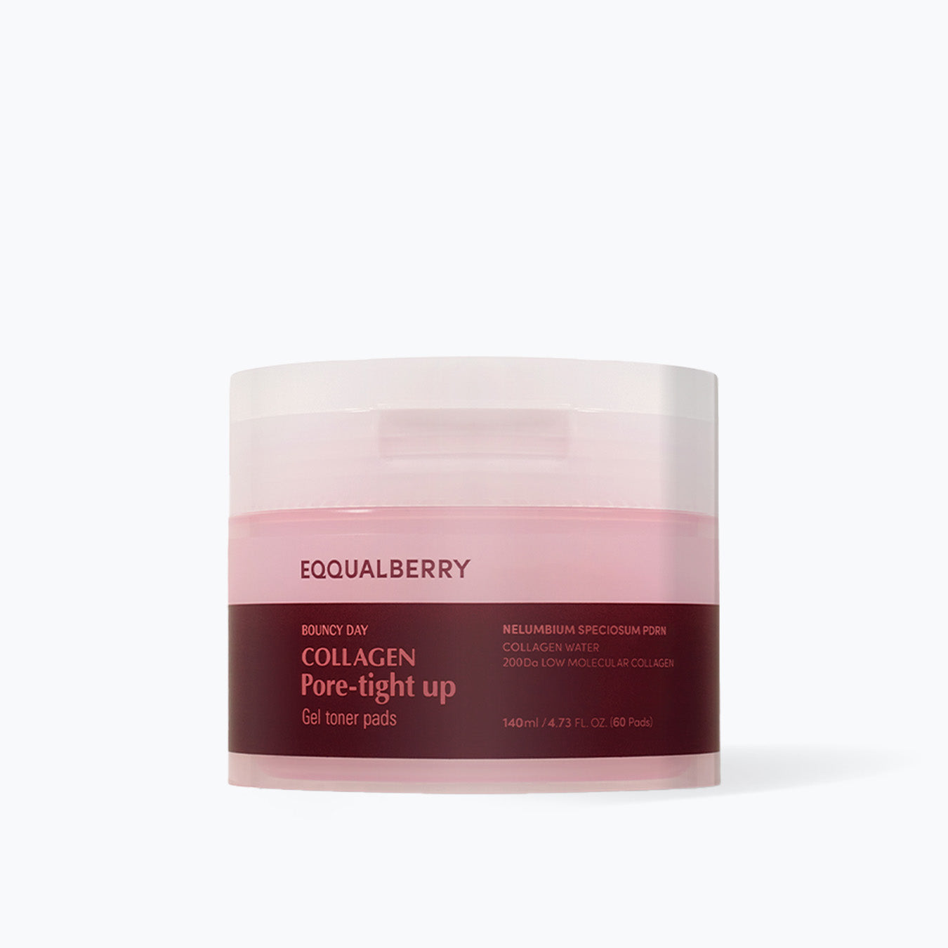 EQQUALBERRY Collagen Pore-tight Up Gel Toner Pads 60s
