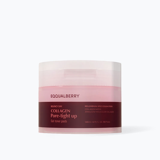 EQQUALBERRY Collagen Pore-tight Up Gel Toner Pads 60s