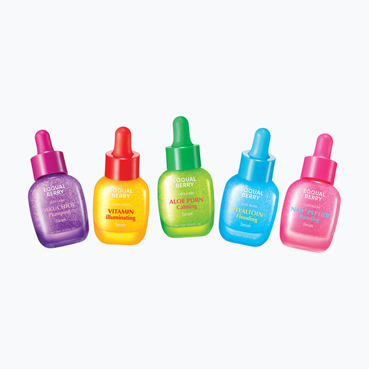 EQQUALBERRY Serum Discovery Set 5 Mini Serums Discovery Set 50ml (Vitamin/Bakuchiol/NAD+ Peptide/Aloe PDRN/Hyaltoin)